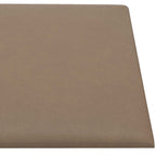 Testiera da Parete 12 pcs Cappuccino 30 x 15 cm Tessuto