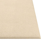 Testiera da Parete 12 pcs Crema 30 x 30 cm Tessuto