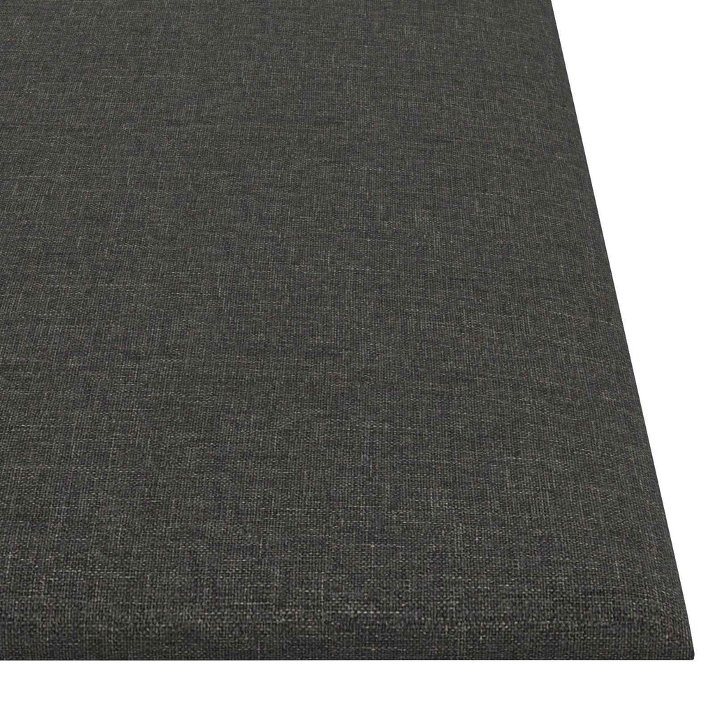 Testiera da Parete 12 pcs Grigio scuro 30 x 30 cm Tessuto