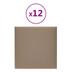 Testiera da Parete 12 pcs Cappuccino 30 x 30 cm Tessuto