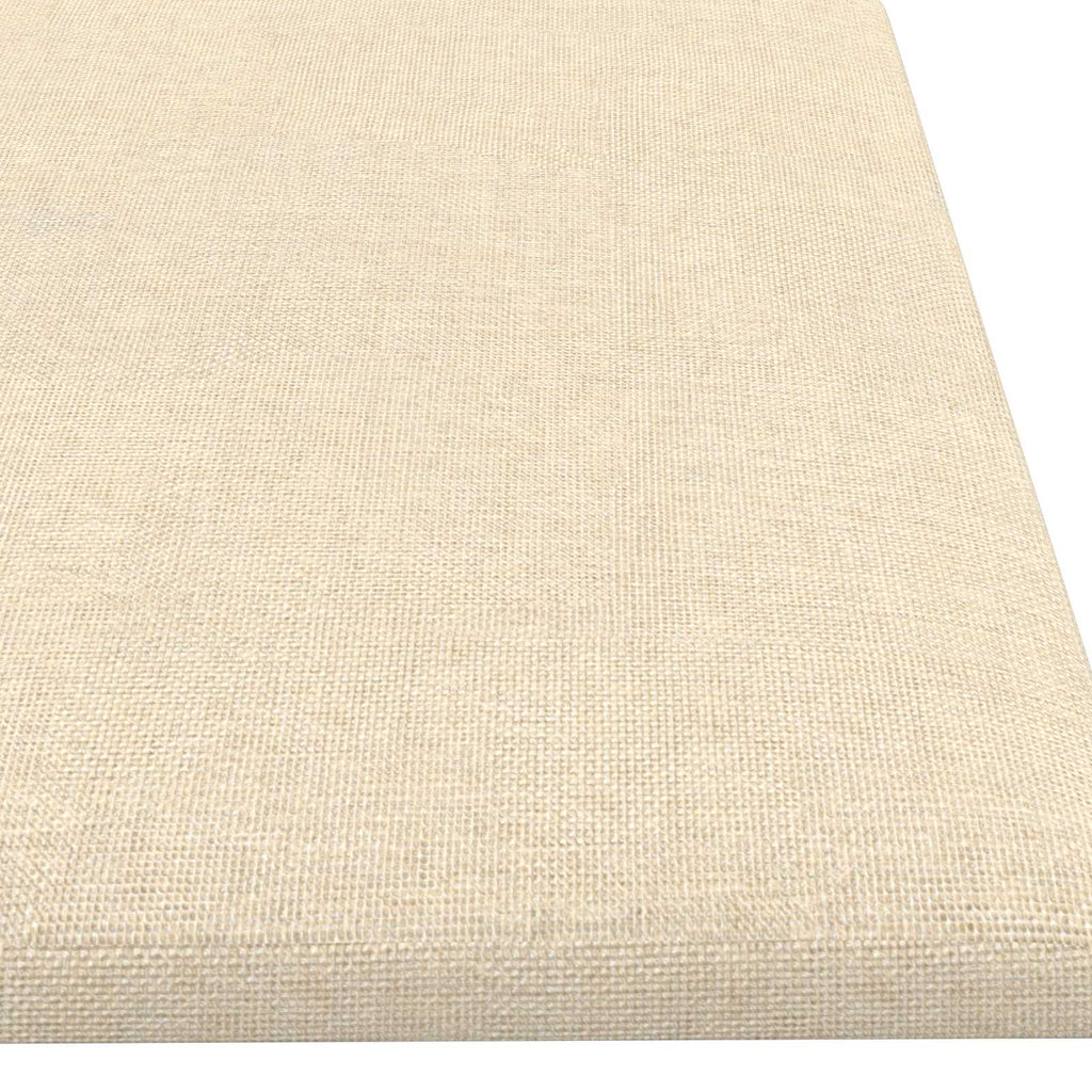 Testiera da Parete 12 pcs Crema 60 x 15 cm Tessuto