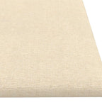Testiera da Parete 12 pcs Crema 60 x 15 cm Tessuto
