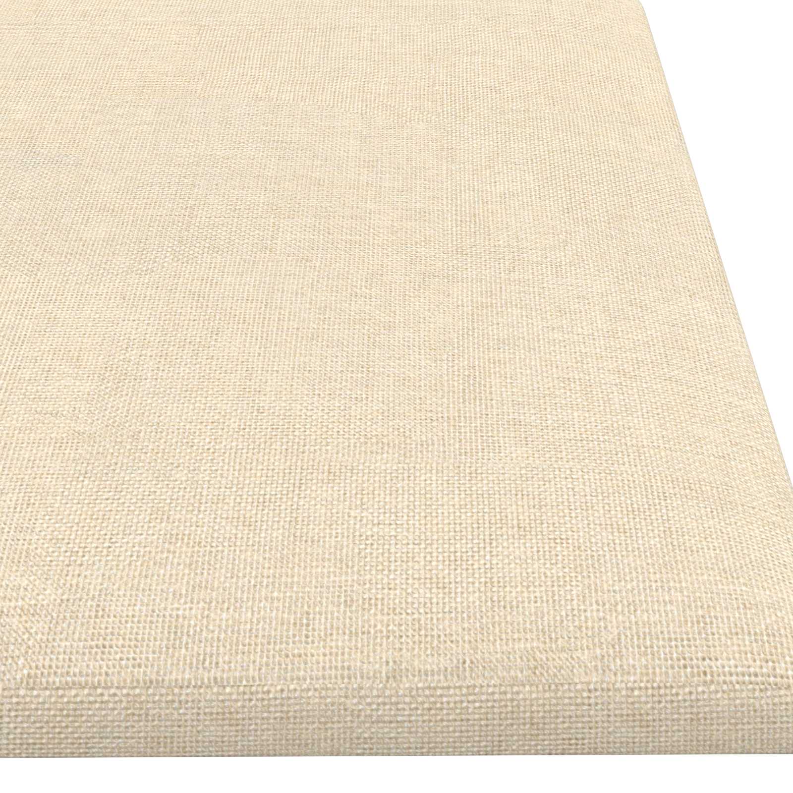 Testiera da Parete 12 pcs Crema 60 x 15 cm Tessuto