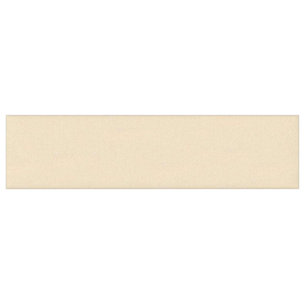 Testiera da Parete 12 pcs Crema 60 x 15 cm Tessuto