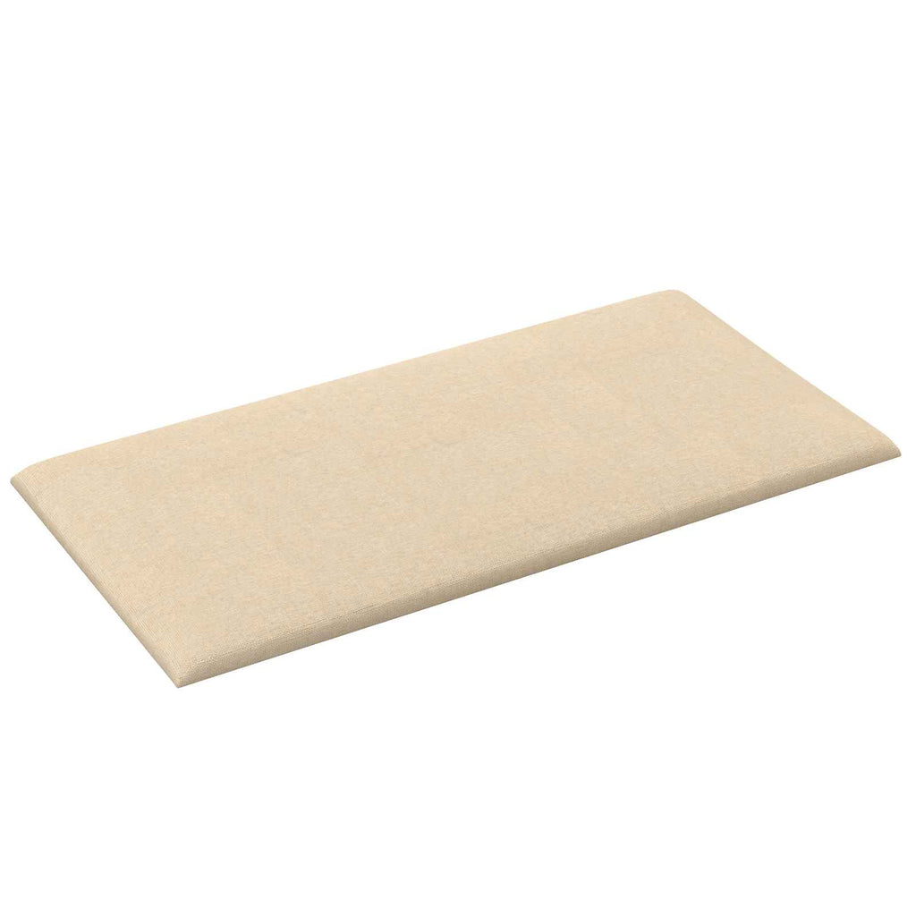 Testiera da Parete 12 pcs Crema 60 x 30 cm Tessuto