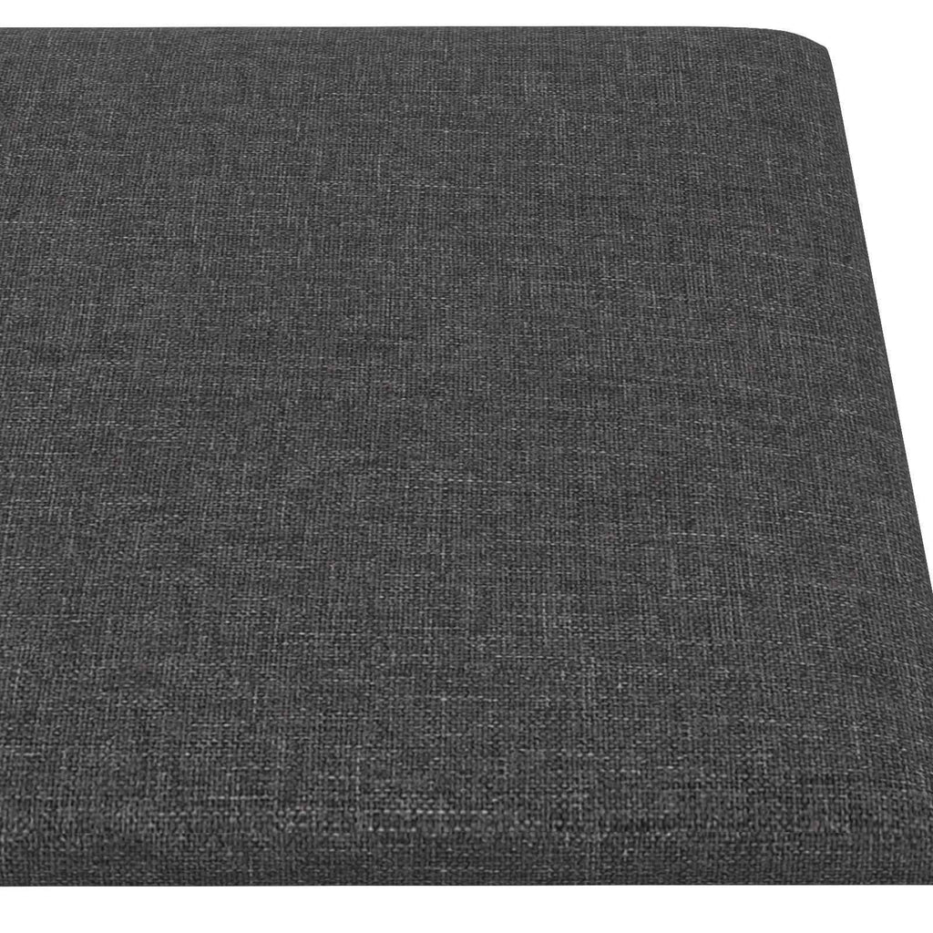 Testiera da Parete 12 pcs Grigio scuro 60 x 30 cm Tessuto