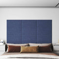 Testiera da Parete 12 pcs Blu 60 x 30 cm Tessuto