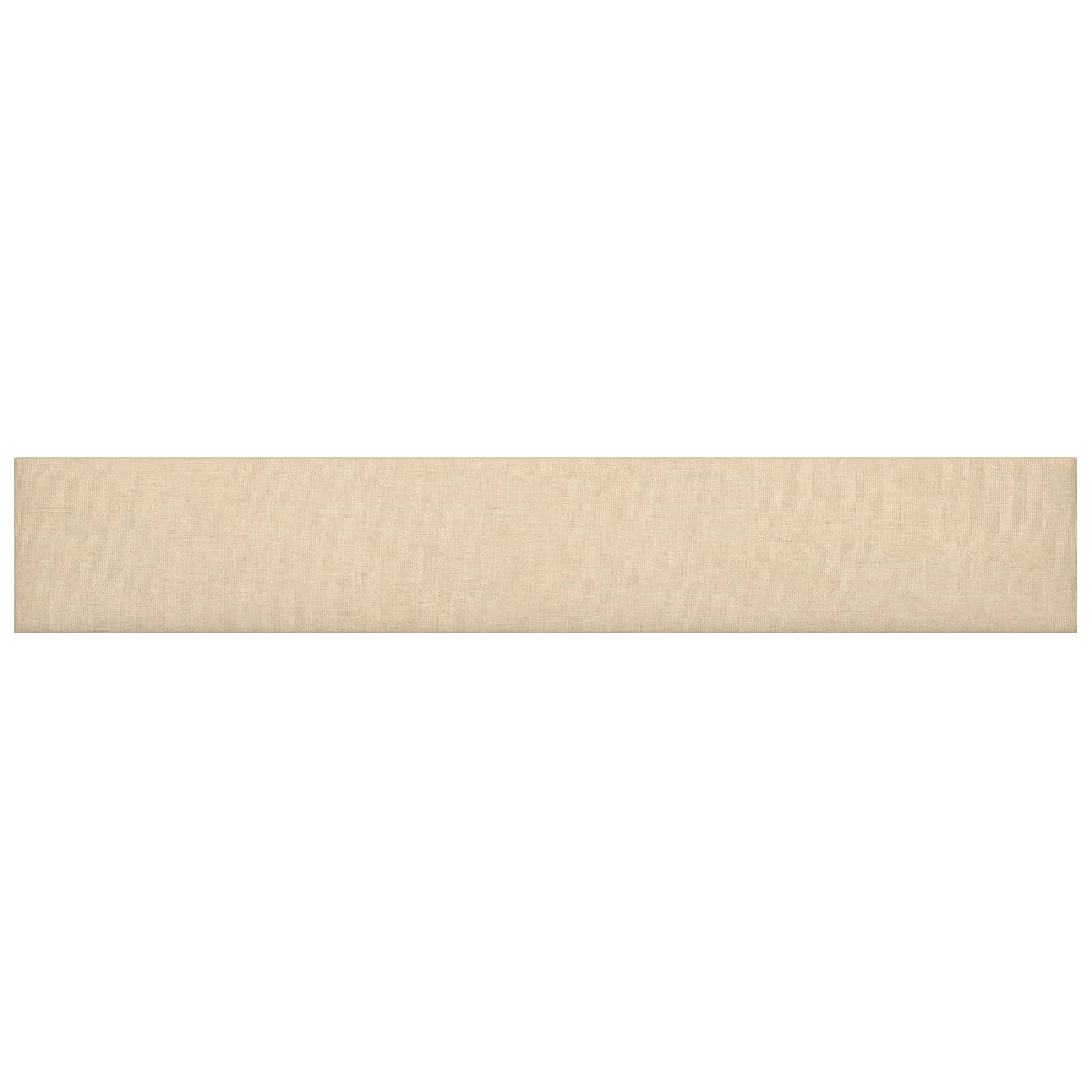 Testiera da Parete 12 pcs Crema 90 x 15 cm Tessuto