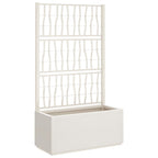 Fioriera da Giardino con Traliccio Bianco 80x36x140 cm PP