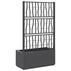 Fioriera da Giardino con Traliccio Grigio Scuro 80x36x140 cm PP