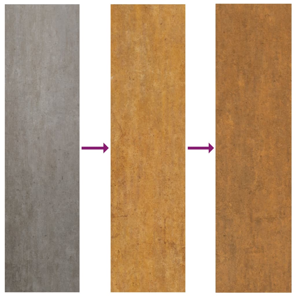 Fioriera da Giardino 100,5x40,5x90 cm in Acciaio Corten