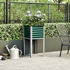Fioriera da giardino verde 45x45x88 cm in acciaio