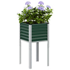 Fioriera da giardino verde 45x45x88 cm in acciaio