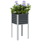 Fioriera da giardino antracite 45x45x88 cm in acciaio