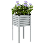 Fioriera da giardino 45x45x88 cm in acciaio zincato