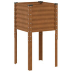 Fioriera da giardino 45x45x88 cm in acciaio corten