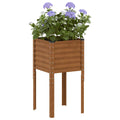 Fioriera da giardino 45x45x88 cm in acciaio corten