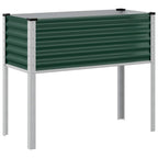 Fioriera da giardino verde 100x45x90 cm in acciaio