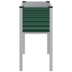 Fioriera da giardino verde 100x45x90 cm in acciaio