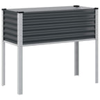 Fioriera da giardino antracite 100x45x90 cm in acciaio