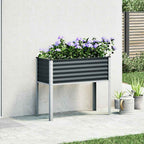 Fioriera da giardino antracite 100x45x90 cm in acciaio