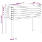 Fioriera da giardino 100x45x90 cm in acciaio zincato