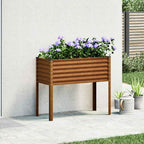 Fioriera da giardino 100x45x90 cm in acciaio corten