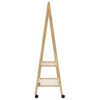 Appendiabiti con Ripiani e Ruote 96x45,5x155,5 cm in Bambù