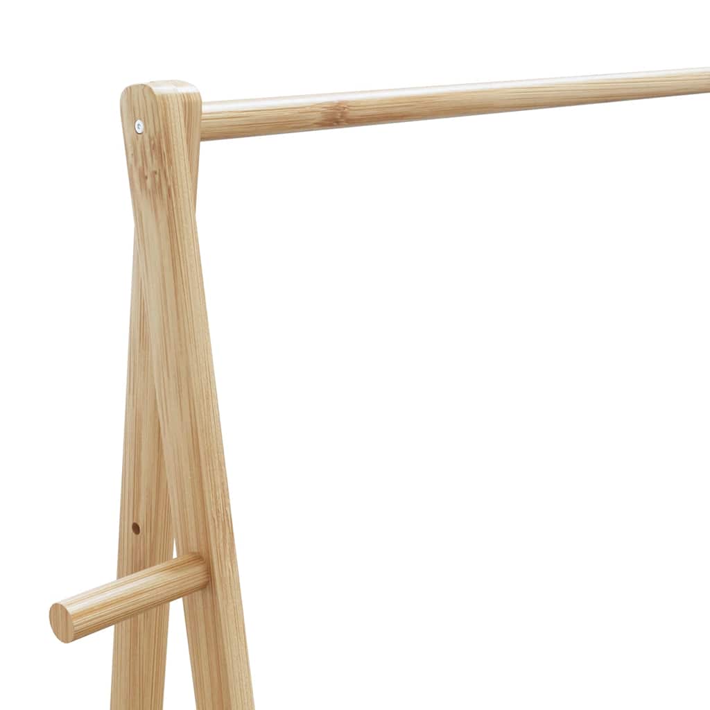 Appendiabiti con Ripiani e Ruote 96x45,5x155,5 cm in Bambù