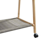Appendiabiti con Ripiani e Ruote 96x45,5x155,5 cm in Bambù