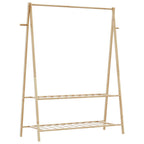 Appendiabiti con Ripiani 132x45,5x150,5 cm in Bambù