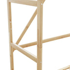 Appendiabiti con Ripiani e Ruote 90x40x179,5 cm in Bambù