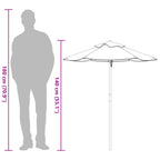 Ombrellone da Giardino per Bambini con Palo in Legno Ø120x140cm