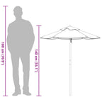 Ombrellone da Giardino per Bambini con Palo in Legno Ø120x140cm