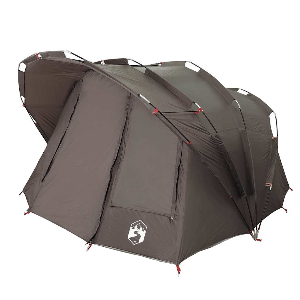 Tenda da Pesca per 5 Persone Marrone Impermeabile
