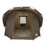 Tenda da Pesca per 4 Persone Marrone Impermeabile