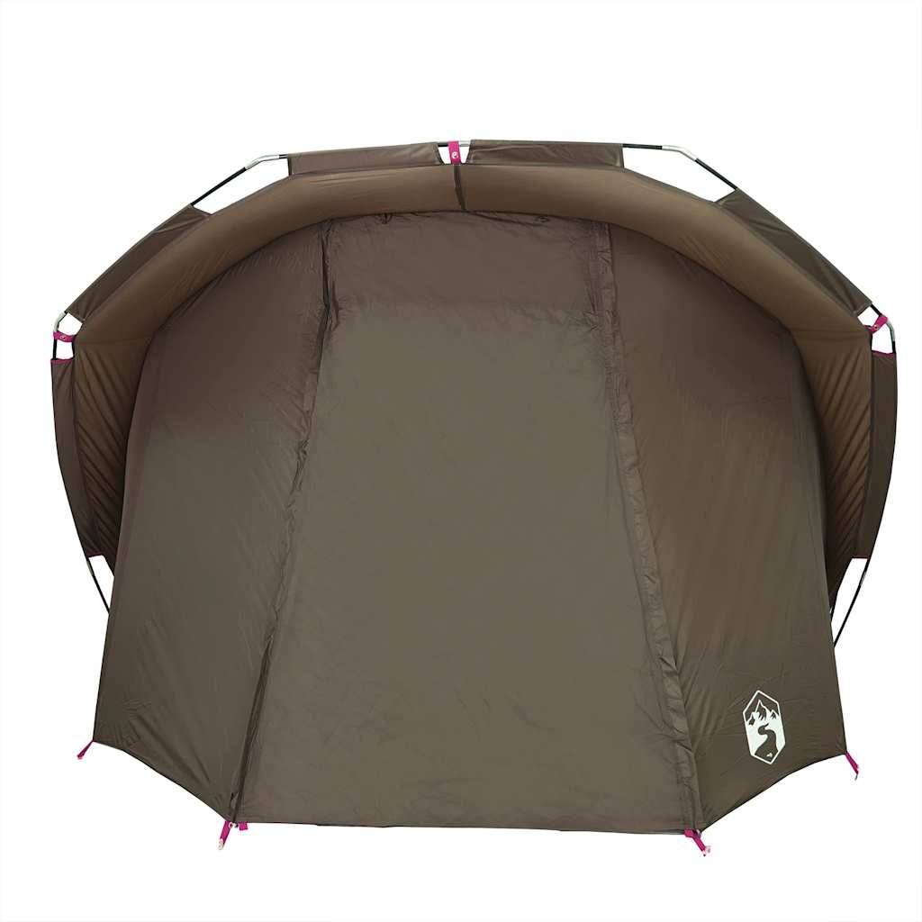 Tenda da Pesca per 4 Persone Marrone Impermeabile
