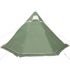 Tenda da Campeggio Tipi per 5 Persone Verde Impermeabile