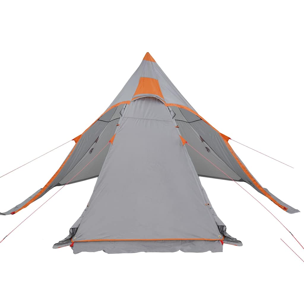 Tenda da Campeggio Tipi per 5 Persone Grigia Impermeabile