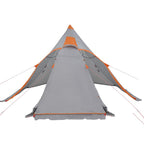 Tenda da Campeggio Tipi per 5 Persone Grigia Impermeabile