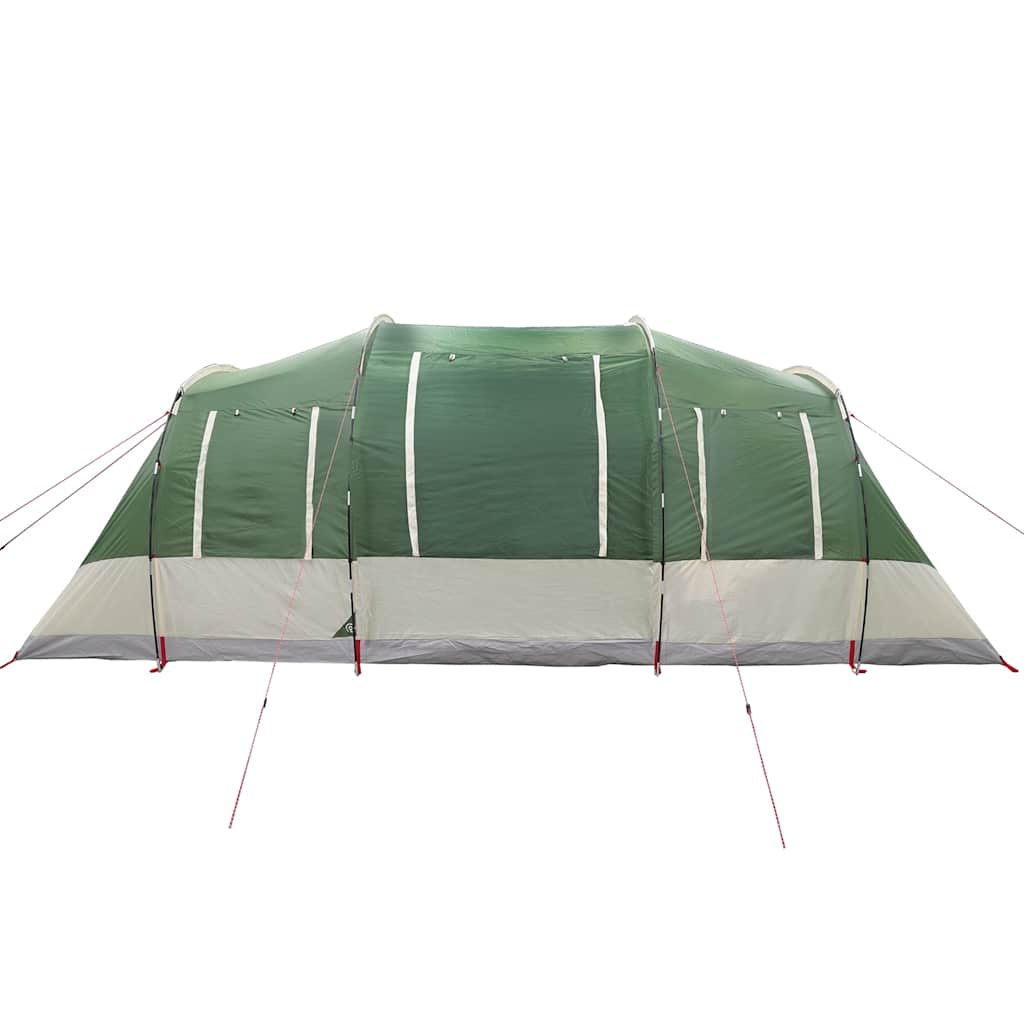 Tenda da Campeggio a Tunnel per 4 Persone Verde Impermeabile