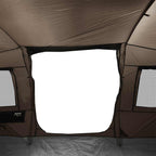 Tenda da Campeggio a Tunnel per 4 Persone Marrone Impermeabile