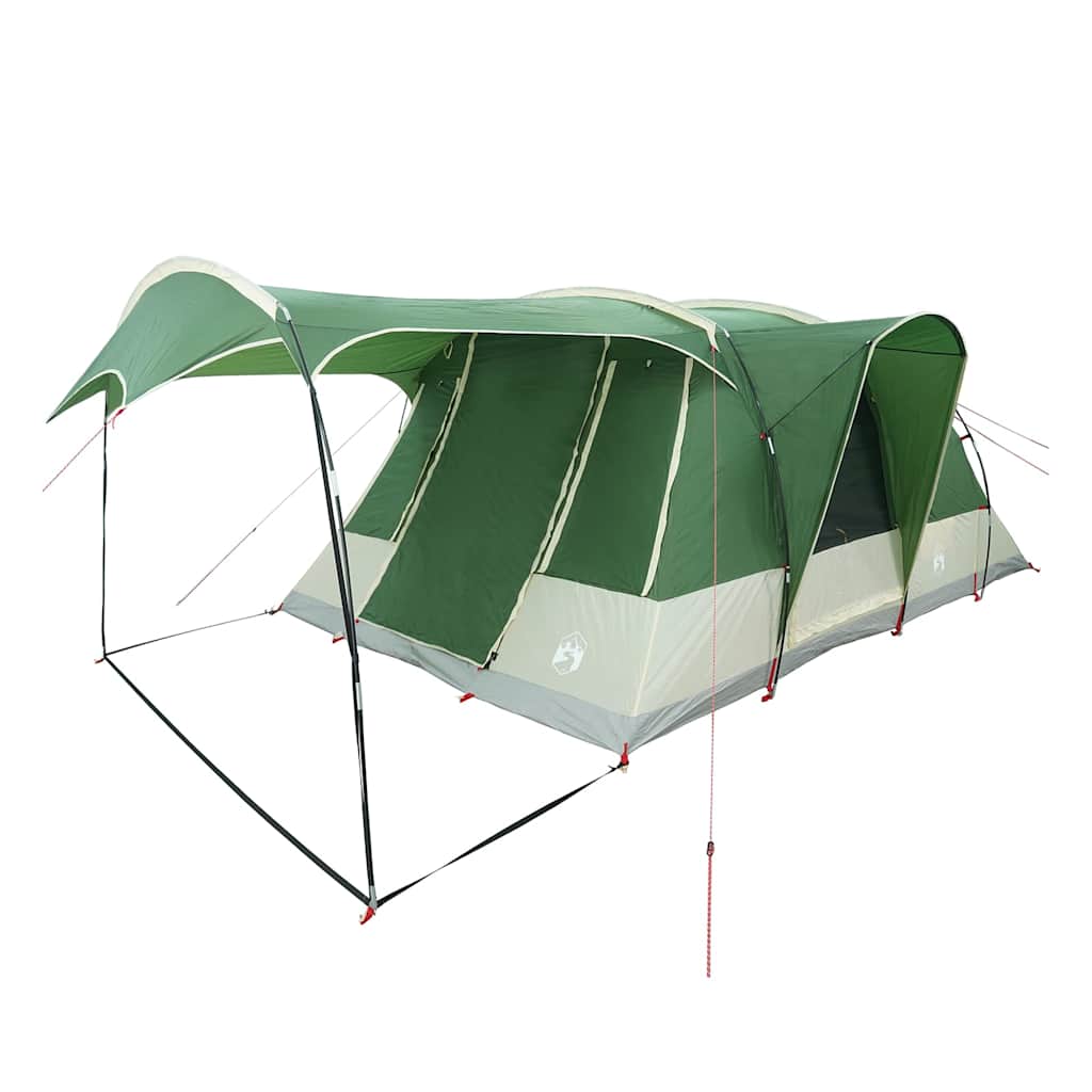 Tenda da Campeggio a Tunnel per 5 Persone Verde Impermeabile