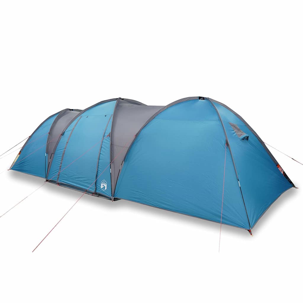 Tenda da Campeggio a Cupola per 8 Persone Blu Impermeabile