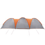 Tenda da Campeggio a Cupola 8 Persone Grigio e Arancione