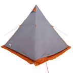 Tenda Familiare Tipi 6 Persone Grigia e Arancione Impermeabile