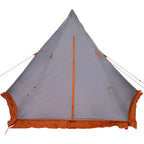 Tenda Familiare Tipi 6 Persone Grigia e Arancione Impermeabile