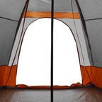 Tenda Familiare Tipi 6 Persone Grigia e Arancione Impermeabile
