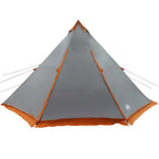 Tenda Familiare Tipi 8 Persone Grigia e Arancione Impermeabile