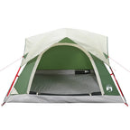 Tenda da Campeggio a Cabina per 4 Persone Verde Impermeabile